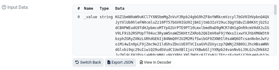 Main contract input data revealed