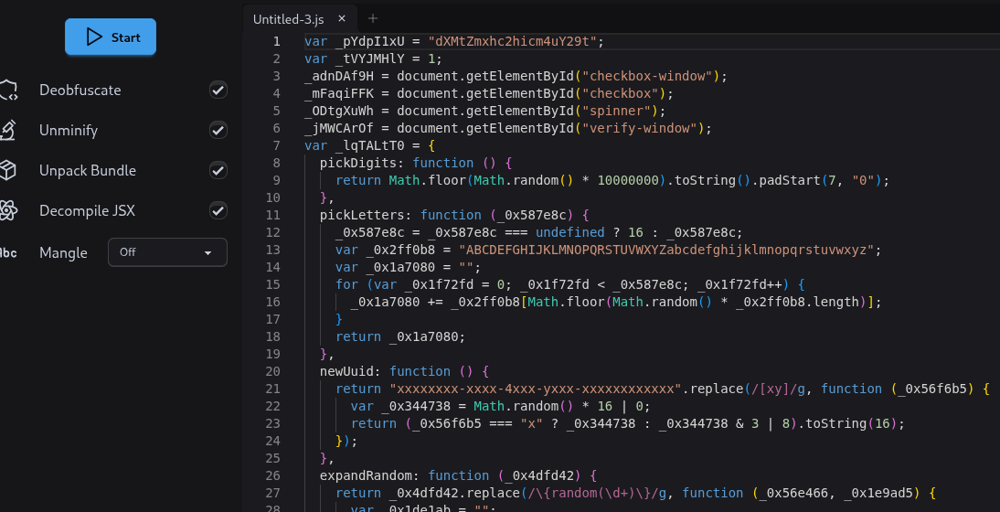 Webcrack section 1