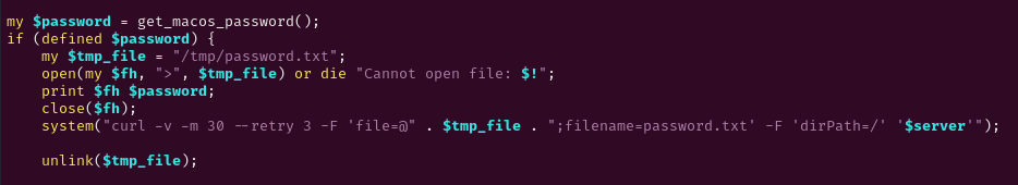 Perl to upload password