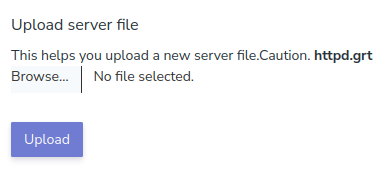 Upload server file